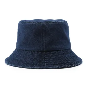 Унисекс памук кофа шапка лятна сгъваема солнцезащитная Панама шапка плътен цвят хип-хоп с широка периферия, плажна защита от UV шапка рибар Изображение
