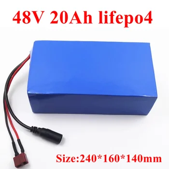48 20ah lifepo4 литиева батерия 48 20ah lifepo4 cell BMS 16 s 51,2 за 2000 W электроскутер Велосипед ebike + 5A зарядно устройство Изображение