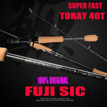 100% Оригинални Японски Водачи Fuji SIC За Спиннинга/Заброса Въдици 2,05 М 40 Т Toray Carbon Bass Род Щучье Удилище Супер Бързо Действие Изображение