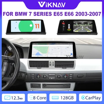 12,3 Инча 128 GB Android Система Carplay Радио За BMW 7 Серия E65 E66 2003-2007 GPS Навигация 1080P HD Оригинални Функции на Автомобила Изображение