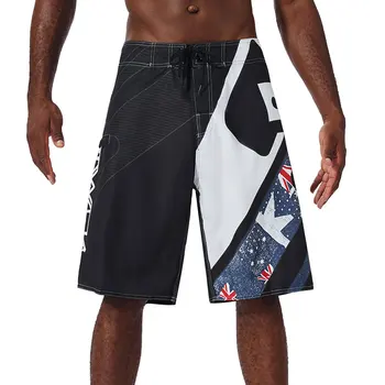 Летни бързо съхнещи мъжки плажни шорти за сърф, фитнес, мускули, висококачествени водни спортове, мъжки плажни шорти, плувни шорти, бермуди homme Изображение