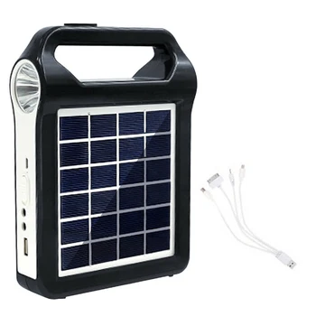 Преносим слънчев панел, система на слънчевия генератор, USB порт с ламповым осветление Изображение
