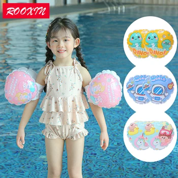 ROOXIN Надуваеми armlets за плуване, детски пръстени за плуване, за преносимо оборудване за гмуркане във вода с плаващ кръг Изображение