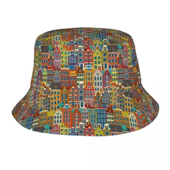 Уникална продуктова шапка-кофа в холандския Амстердам за жени и мъже, шапка за риболов на открито, летни плажни шапки Изображение