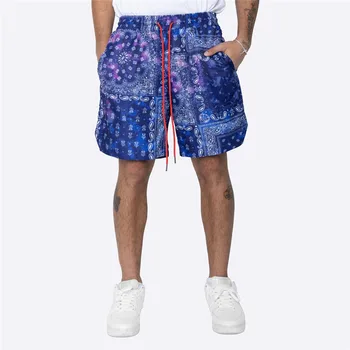 Ежедневни панталони в стил уличен хип-хоп с класически винтажным модел, мъжки къси панталони за спорт на открито, плажни дишащи нови летни шорти Изображение