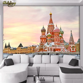 beibehang Европейската мода, руска архитектура Санкт Петербург, западен ресторант, тапети тапети за стените, триизмерни Изображение