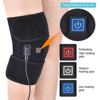 Дишащи, приятни за кожата налокотник, наколенник, бандаж, електрически коленете с USB-топъл, удобни топли коленете Изображение