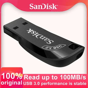 100% Оригинален SanDisk USB 3.0 USB Флаш памет CZ410 32 GB 64 GB 128 GB, 256 GB Флаш Памет Memory Stick Черно U-диск Мини-Стик Изображение