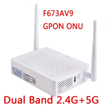 GPON ONU двойна лента, f673av9, f673av9a, 4Ge Lan, 5G, AC, WiFi, ont, FTTH, fiber optic, английски фърмуер, безплатна доставка, нова Изображение